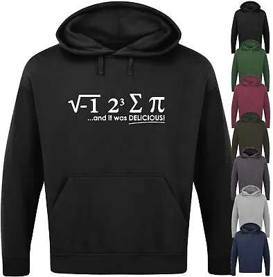 Buy I ATE SOME PI HOODIE Funny Slogan Novelty Geek Nerd Maths Equations Top Science • 15.99£