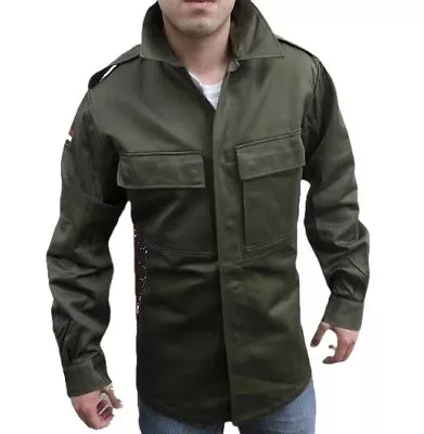 Buy NEW Mens Military Field Army Combat Jacket Shirt BDU Coat Vintage Surplus Large • 18.99£