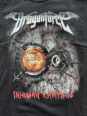 Buy Vintage Dragonforce Inhuman Rampage XL 2006 Tour T-shirt Guitar Hero Shred Metal • 6.29£
