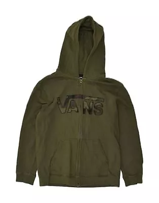 Buy VANS Womens Graphic Zip Hoodie Sweater UK 18 XL Green BE55 • 20.42£