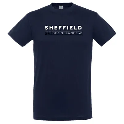Buy Places And Coordinates T-shirt Sheffield City Centre Homeland I'm From Gift • 14.99£