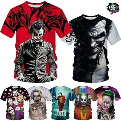 Buy Joker Suicide Squad 3D Print Mens Casual Short Sleeve Unisex T Shirt Tee Top • 10.79£