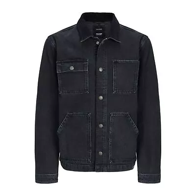 Buy Jack & Jones Mens Steel Denim Jacket Long Sleeve Cotton Blend Wind Breaker • 52.99£