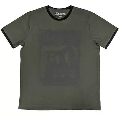 Buy The Doors 'New Haven Frame' Khaki Green Ringer T Shirt - NEW • 15.49£