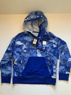 Buy Under Armour Project Rock Hoodie Blue White 1370242 400 Women's XSmall New • 37.99£