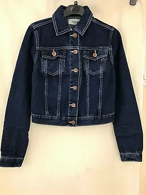 Buy Ladies Denim Jacket Blue Indigo Long Sleeve Button Cropped Jeans New Look  4 -18 • 13.99£