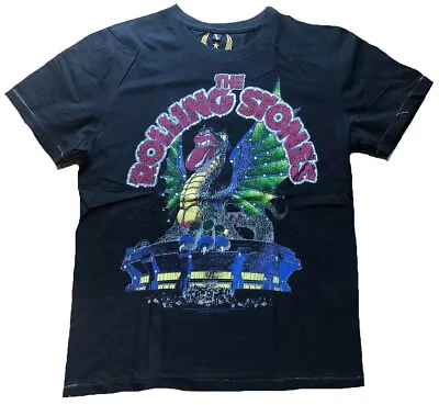 Buy Amplified Ultimate Official Rolling Stones Dragon Rock Star Rhinestone T-Shirt L • 82.44£