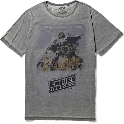 Buy Mens Star Wars T-Shirt Cotton Empire Strikes Back Poster Short Sleeve Casual Tee • 22.95£