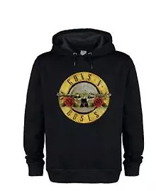 Buy GUNS N ROSES - Guns N Roses Drum Amplified Vintage Black Large Hoodie - J1398z • 50.47£