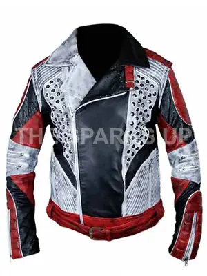 Buy Mens Descendants 2 Cameron Carlose Cosplay Gothic Style Genuine Leather Jacket • 139.99£