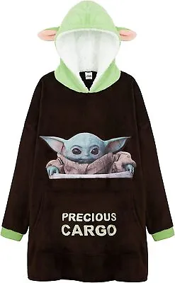 Buy The Mandalorian Mens Hoodies ,Fleece Oversized Blanket Hoodie, Baby Yoda Gifts • 26.49£