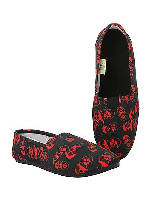 Buy Dc Comics Batman Harley Quinn Logo Slip On Flat Shoes Slippers Ladies 6/7 8/9 • 28.30£