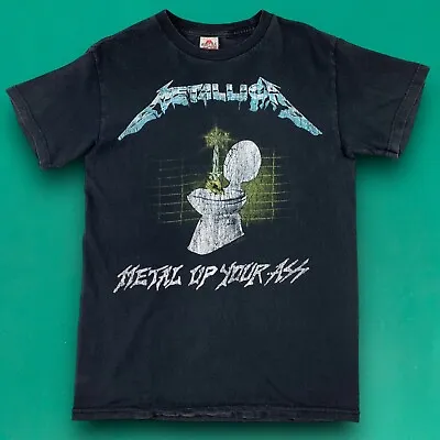 Buy Metallica Metal Up Your Ass Vintage Double Graphic Short Sleeve Tee Black S • 29.99£