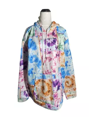 Buy PRODIGY Clothing Rainbow Tie Dye Spiral Print Hoody Size XXL • 25£
