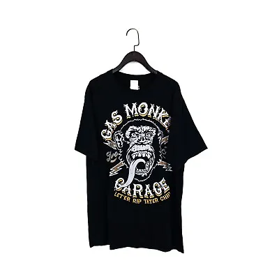Buy Gas Monkey Garage Black Short Sleeve Graphic Print T-Shirt - Size L • 12£
