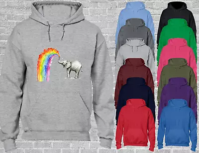 Buy Elephant Painting Rainbow Hoody Hoodie Cool Cute Lgbt Pride Painter Art Top • 21.99£