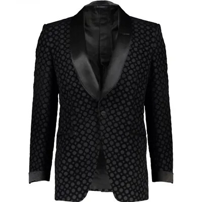 Buy £3,890 TOM FORD Atticus Black Luxury Velvet Blazer Jacket - Made In Switzerland • 2,649.99£