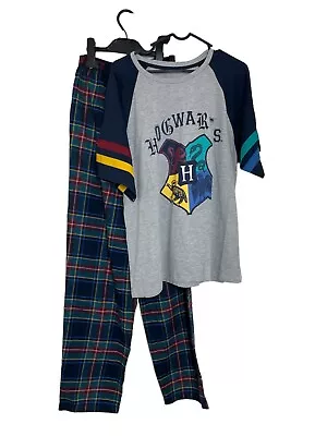 Buy Pyjama Set Size 14 - M Harry Potter Pjs Pajama M&S Short Sleeves Checked Bottoms • 11.99£