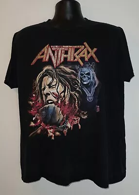 Buy Anthrax T Shirt Size Large Heavy Metal Rock Band Thrash Metal  • 30£
