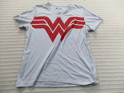 Buy Wonder Woman Womens Shirt Large Gray Under Armour Short Sleeve DC Comics Cotton • 23.67£