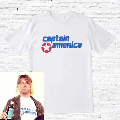 Buy Captain America T-Shirt (worn By Kurt Cobain / Nirvana) • 19£