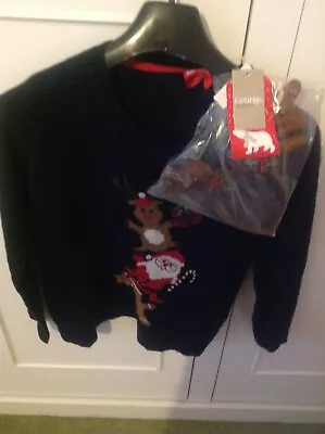 Buy George Christmas Jumper With Hair Band Size 10, New  • 20£