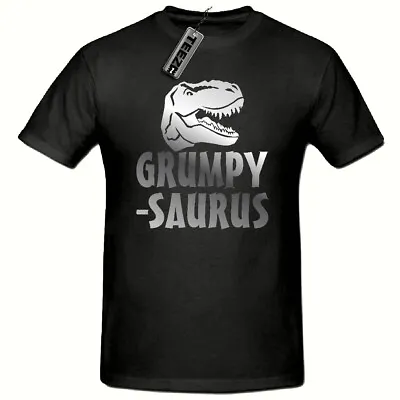 Buy Grumpysaurus Funny Novelty Mens Tshirt,(Silver Slogan) Grumpy Mens Tshirt • 9.99£
