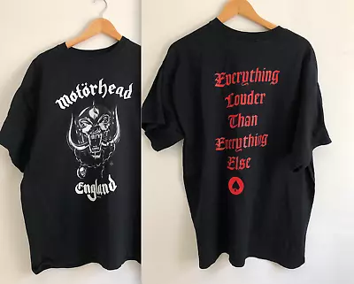 Buy Vintage Original Motorhead 2003 England T Shirt Everything Louder Red Print XL • 50£
