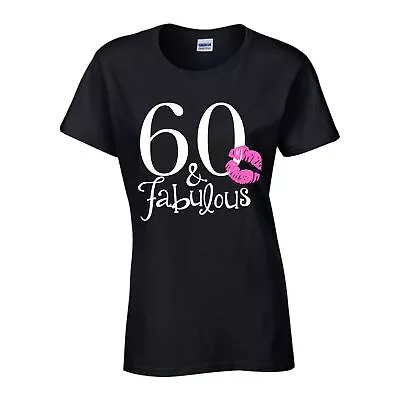 Buy 60th Birthday Gift T-Shirt Fabulous 60 Queen Love Sixty Years Aged Ladies Top • 9.99£