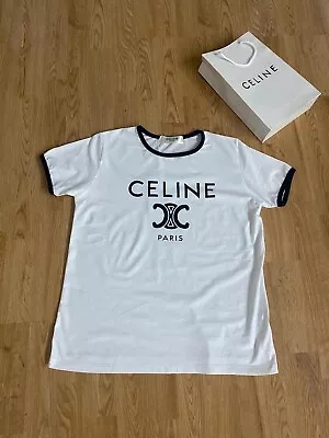 Buy Celine T Shirt  White Size Medium • 284.17£