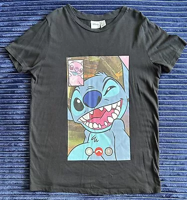Buy Disney Stitch Black Selfie T-shirt Size XS  6-8 Angel Lilo & Stitch • 7.50£