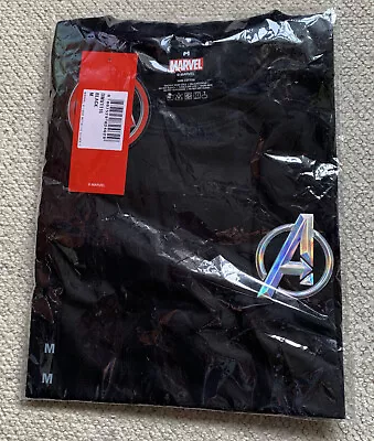Buy Marvel Avengers Men’s T-shirt Black Medium Avengers Symbol Genuine Disney Store • 15.99£