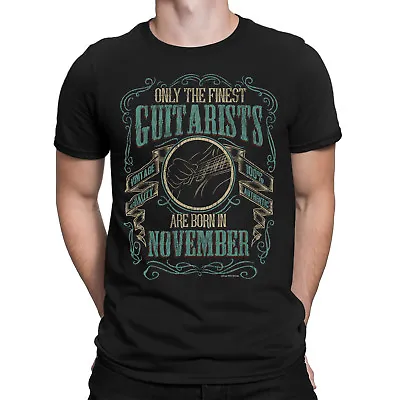 Buy Mens ORGANIC Cotton T-Shirt Guitarists Born In NOVEMBER Music Guitar Birthday • 8.95£
