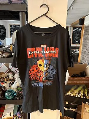 Buy Funko T-Shirt Marvel Captain America Civil War Men’s Size Medium • 11.99£