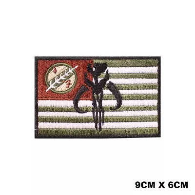 Buy Boba Fett Mandalorian Movie Logo Embroidered Patch Iron On/Sew On Patch Batch • 2.09£