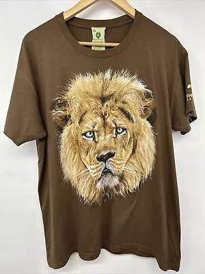 Buy The Big Cat Sanctuary T-shirt Lion Graphic Brown Short Sleeve UK XL Ralfnature  • 9.99£