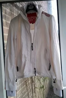 Buy Superdry Jacket Zip Up Medium White • 11.11£