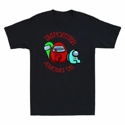 Buy Gamer Sleeve Imposter Video Funny T-Shirt Short Black Cotton Game Tee Gift Men's • 14.99£