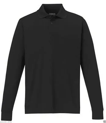 Buy Mens Full Sleeve Polo Shirt T-shirt Fashion Top Work Wear Cotton S M L XL XXL  • 9.98£