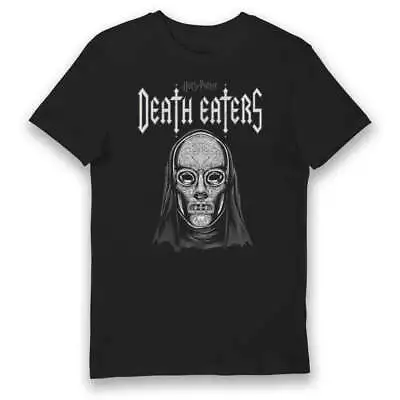 Buy Harry Potter Death Eaters Mask Adults T-Shirt - Black • 19.99£