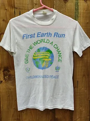 Buy First Earth Run T-Shirt 1986 Vintage *Rare* • 64.95£
