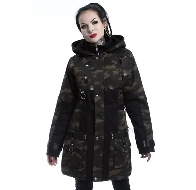 Buy Poizen Industries Vixxsin Green Camp Jacket Camouflage Coat Parka Alt Army 3XL • 69.99£