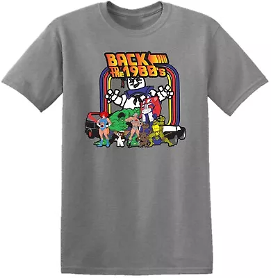 Buy Back To The 80's Icon T-shirt Superheroes Cartoon Character Retro Kids Men Top • 10.99£