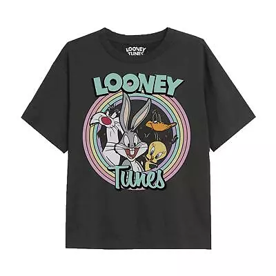 Buy Looney Tunes Girls T-shirt Colour Pop Top Tee 7-13 Years Official • 9.99£