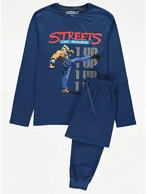 Buy Streets Of Rage Pyjama Set / Blue / Medium • 29.99£
