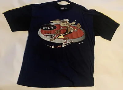 Buy Wile E Coyote ‘Off-Line’ T Shirt Chest Size 35  Measured 43” NEW Without Tags • 24.95£
