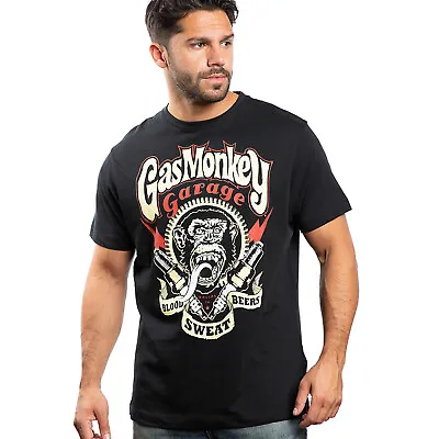 Buy Gas Monkey Garage Mens T-shirt Blood Sweat & Beers Black  S - XXL Official • 13.99£