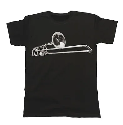 Buy Mens ORGANIC Cotton T-Shirt TROMBONE Music Instrument Musician Band Gig Brass • 8.95£