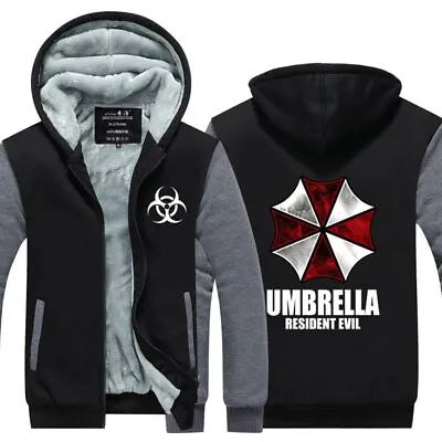 Buy Resident Evil Warm Hoodies Mens Umbrella Jacket Fleece Winter Thick Sweatshirts • 45.29£