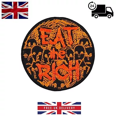 Buy Cloth Patch - Eat The Rich - BIKER/PUNK/MUSIC - Iron/sew On • 3.40£